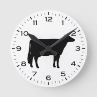 Holstein Cow Silhouette Black and White