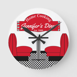 Relógio Redondo Home Diner Kitchen Restaurante Grelha Baker