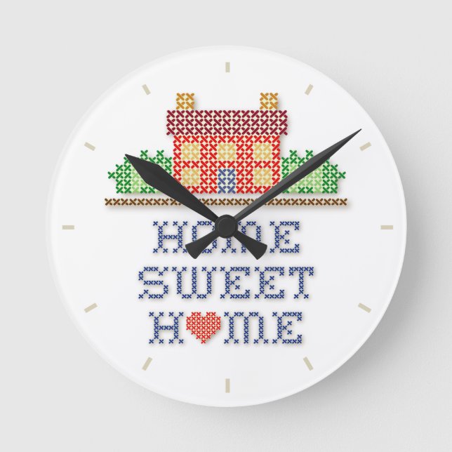 Relógio Redondo Home Sweet Home (Frente)
