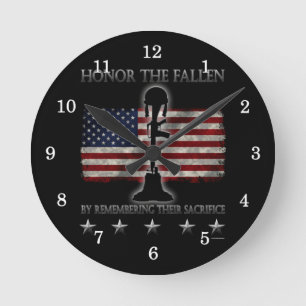 Relógio Redondo Honra O Fallen
