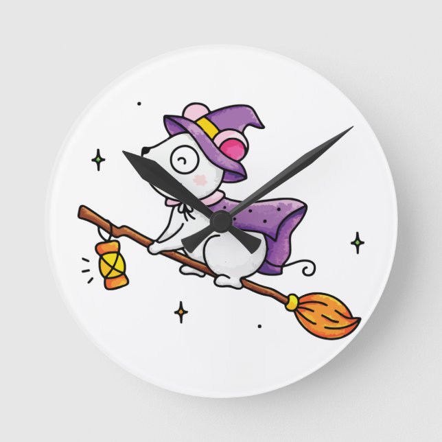 Relógio Redondo Hora de bruxaria (Frente)