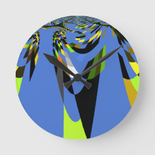 Relógio Redondo Hora de Natal Nova design da aventura Azul