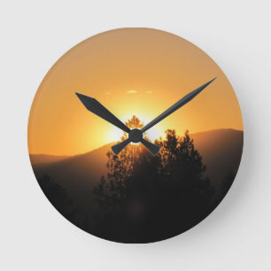 Relógio Redondo Hora de pôr ou de levantar, sol?