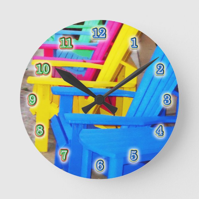 Relógio Redondo Hora de relaxar (Frente)