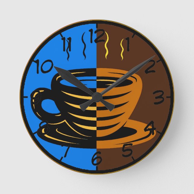 Relógio Redondo Hora do café (Frente)