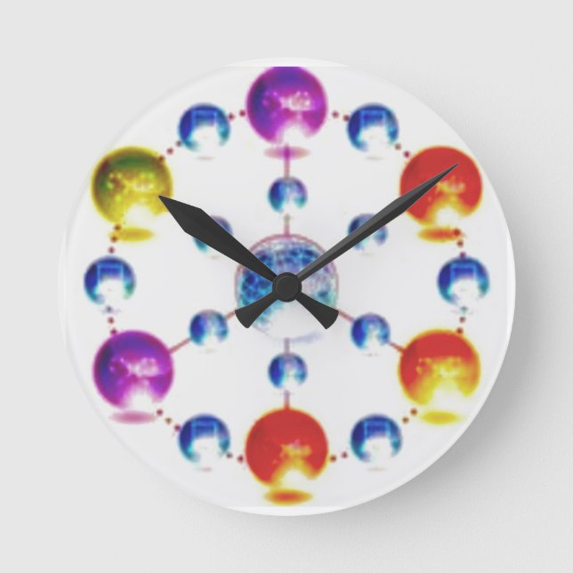 Relógio Redondo Hora do Feriado (Frente)