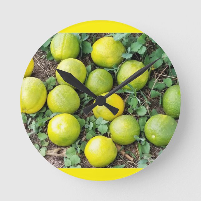 Relógio Redondo HORA DO limão (Frente)