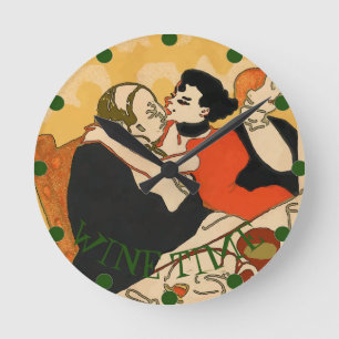 Relógio Redondo Hora do Vinho, Editar Texto, relógios