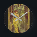 Relógio Redondo Hora para o art deco<br><div class="desc">Esta colagem retrata a forma e as concepções arquitectónicas icónicas de art deco.</div>