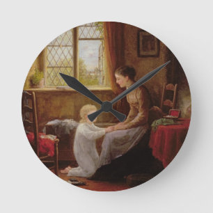 Relógio Redondo Horário da cama, 1890 (óleo no painel)