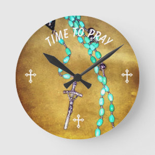 Relógio Redondo Horas do rosário pray