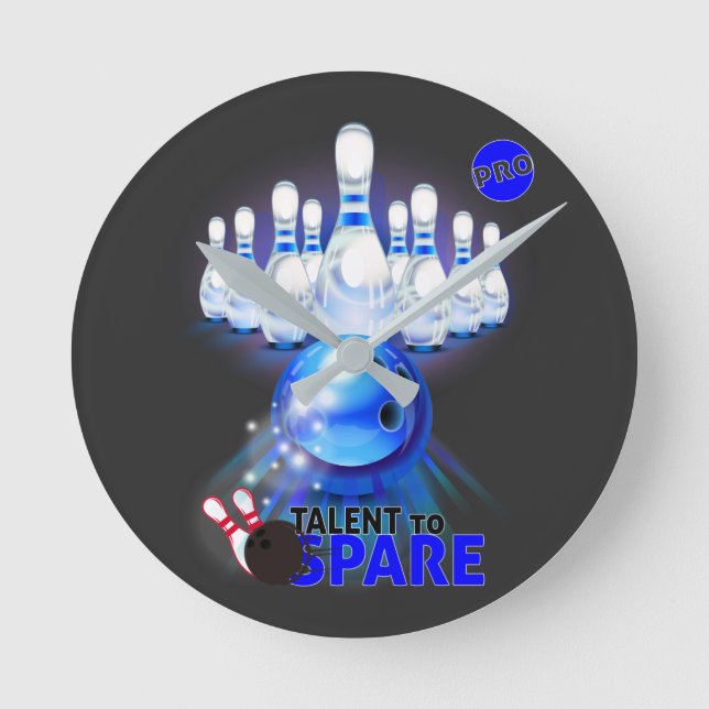 Relógio Redondo Horloge en Acrylique Boliche Talento para sango so (Frente)