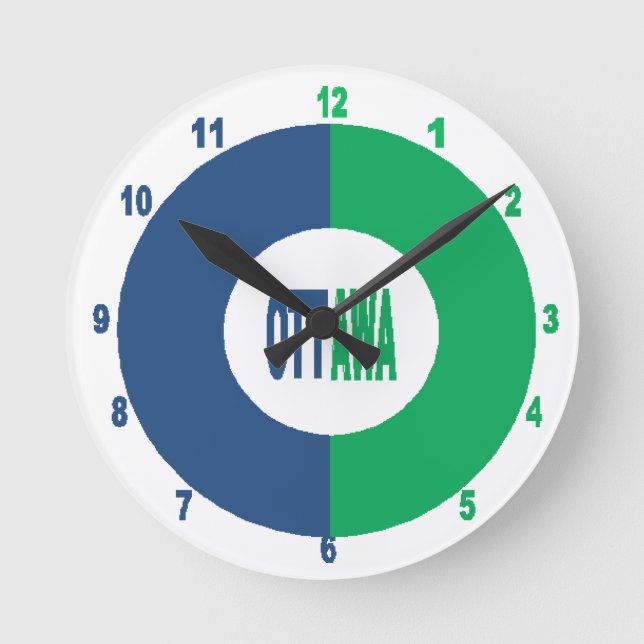 Relógio Redondo Horloge murale acrylique,Ronde Medium DesignOTTAWA (Frente)