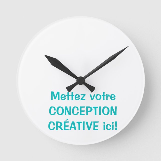 Relógio Redondo Horloge personnalisée (Frente)
