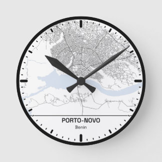 Relógio Redondo Horloge Ronde Porte-Novo Clock City Line Art