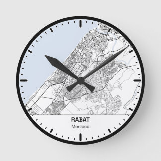 Relógio Redondo Horloge Ronde Rabat Clock City Line Art