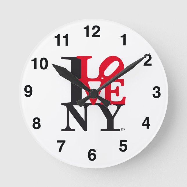Relógio Redondo I Love New York NY O'clock L. Edition (Frente)