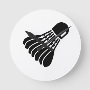 Relógio Redondo Ícone do Badminton