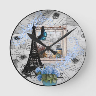 Relógio Redondo I'd Rather Be In Paris Wall Clock