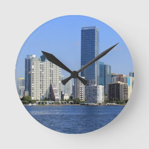 Relógio Redondo Ideia da skyline de Miami