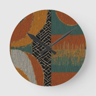 Relógio Redondo Ilha Caribe Africana de Luxo, sofisticada