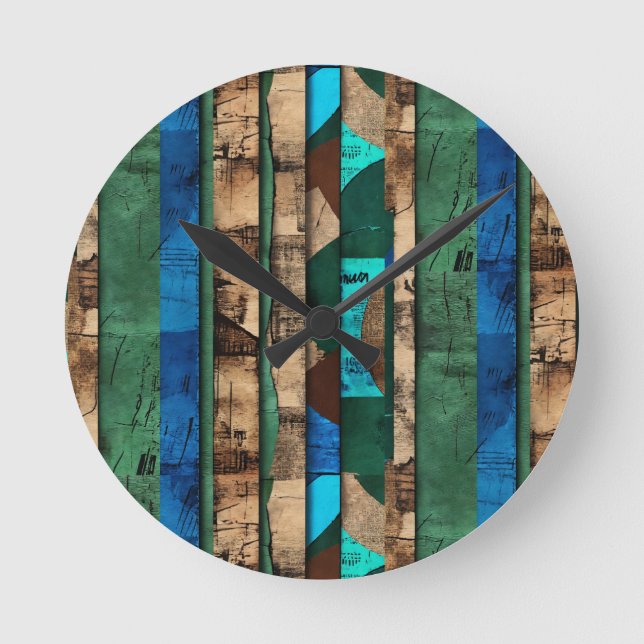 Relógio Redondo Ilha Caribe Africana de Luxo sofisticada (Frente)