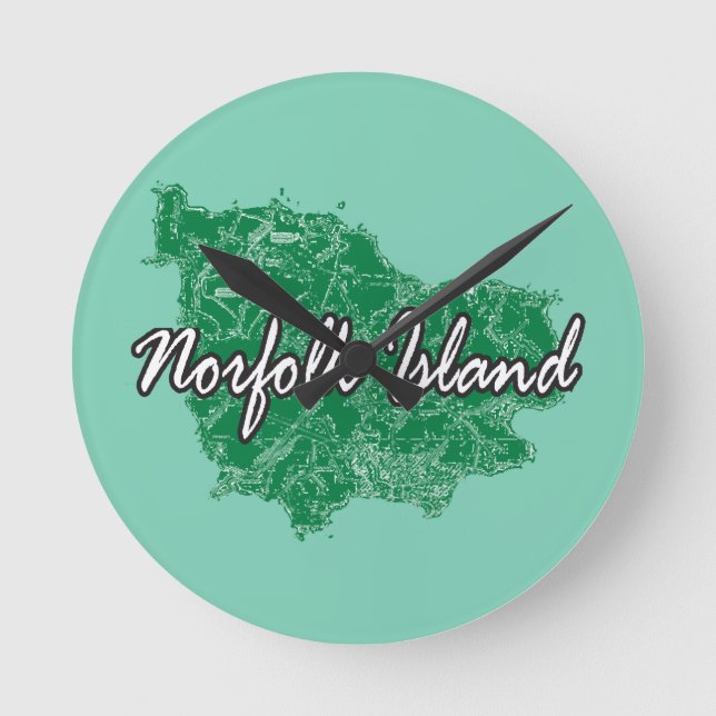 Relógio Redondo Ilha Norfolk (Frente)