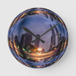 Relógio Redondo Illusion Soap Bubble Wall Clock