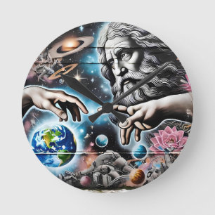 Relógio Redondo  illustration of god creating the universe
