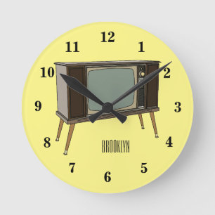 Relógio Redondo Ilustração de desenho animado de televisão