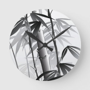 Relógio Redondo Ilustração de uma pintura oriental do estilo