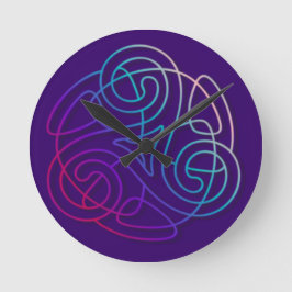 Relógio Redondo Imagem colorida triskele