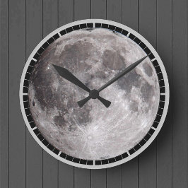 Relógio Redondo Imagem de Astronomia da Lua Cheia