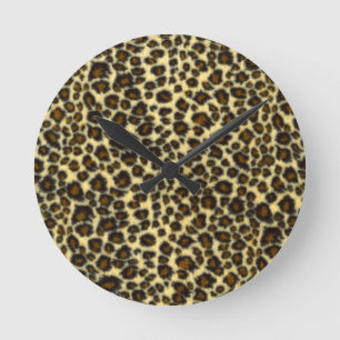 Relógio Redondo Impressão de leopardo