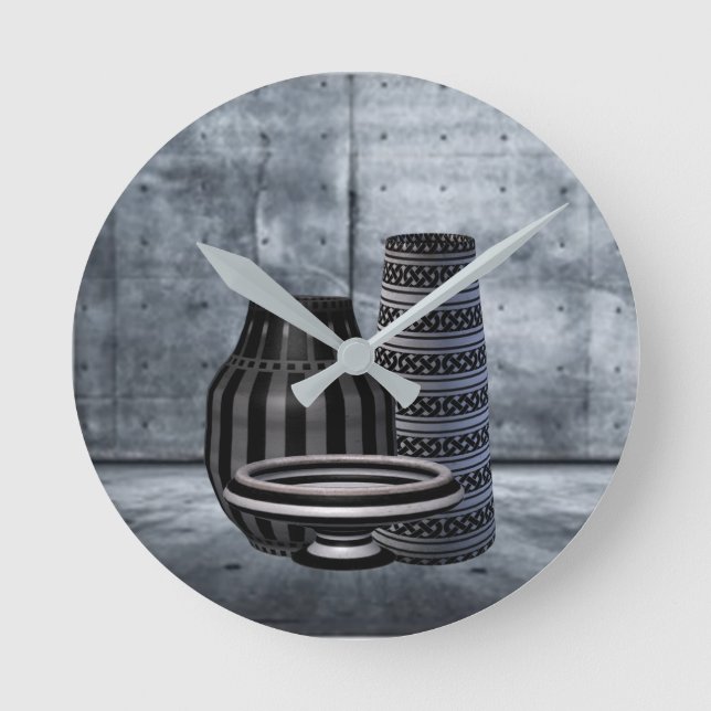 Relógio Redondo Impressões de caleidoscópio (Frente)