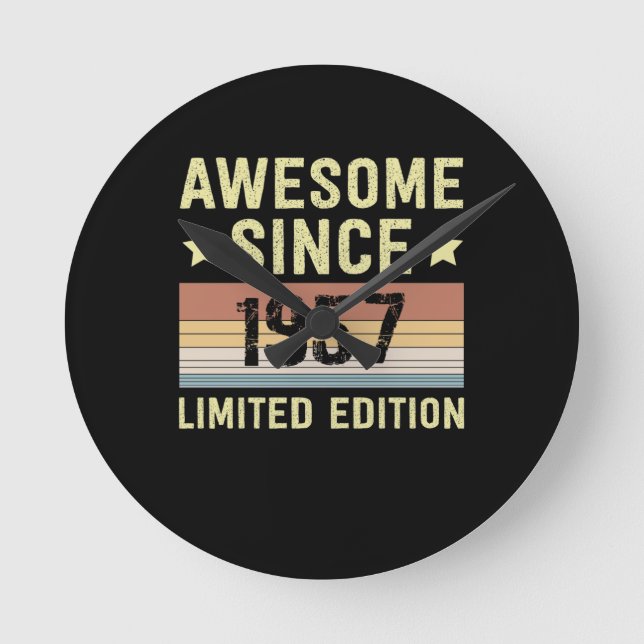 Relógio Redondo Incrível Desde 1957, Aniversário De 65 Anos (Frente)