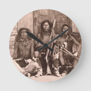 Relógio Redondo Indianos de Spokane, 1861 (foto de b/w)