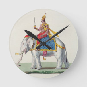 Relógio Redondo Indra ou Devendra, de "do francaise L'Inde…",