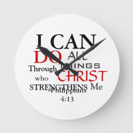 Relógio Redondo Inspirando FILIPIANOS 4:13