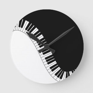 Relógio Redondo Instrumentos de teclado Aziza