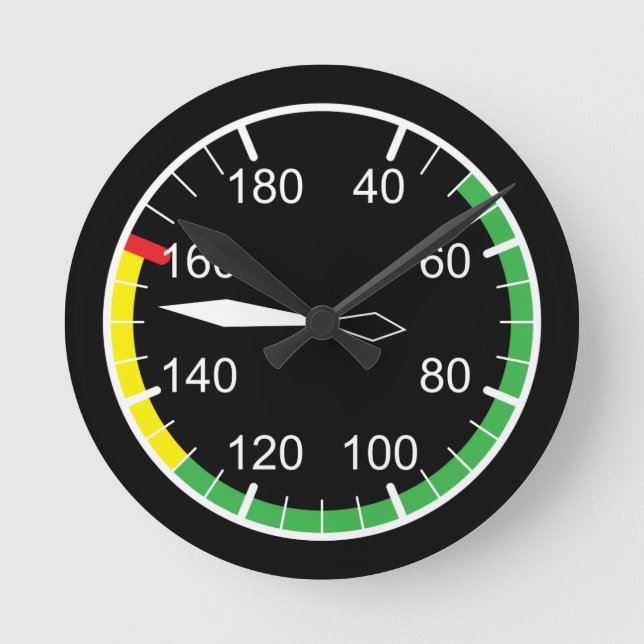 Relógio Redondo Instrumentos de voo (Frente)