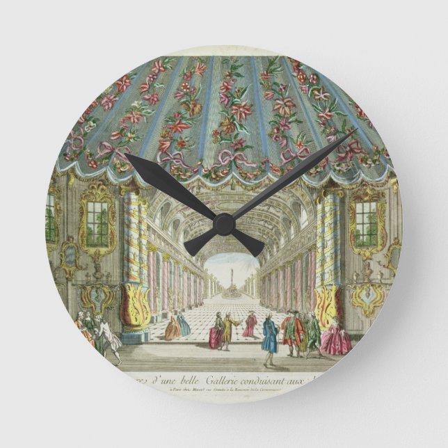 Relógio Redondo Interior de uma galeria que conduz a Vauxhall (Frente)