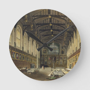 Relógio Redondo Interior do Salão da igreja do cristo, illustratio