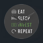 RELÓGIO REDONDO INVESTIMENTO DE SONO DE EAT INVESTE REPETIÇÃO MERC<br><div class="desc">Uma boa ideia de presente e design do Arylic Wall Clock para cada investidor dizendo "Coma o sono invista de novo". Excelente para cada um gosta de investir seu dinheiro no mercado de ações, criptomoeda, aristocratas de dividendos etc. Para todos que gostam de investir uma boa ideia de presente feita...</div>