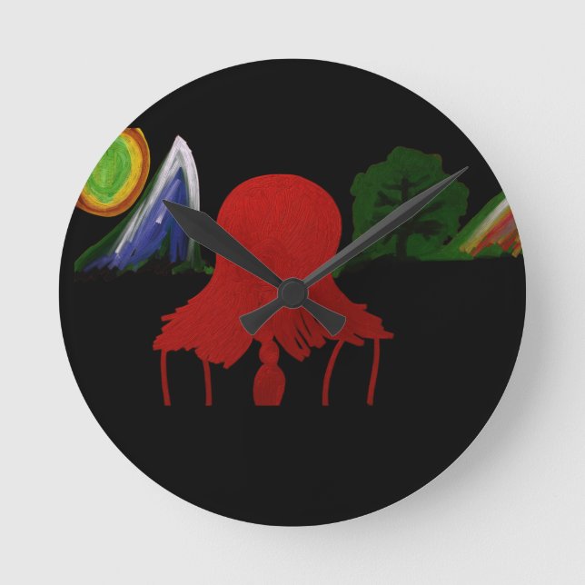 Relógio Redondo Invisible Girl Trapped in Another Universe (Frente)