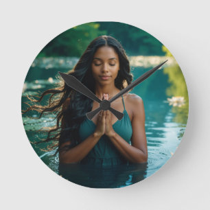 RELÓGIO REDONDO IÓGICA - MEDITAÇÃO - APROVEITE O MOMENTO - BEM-EST