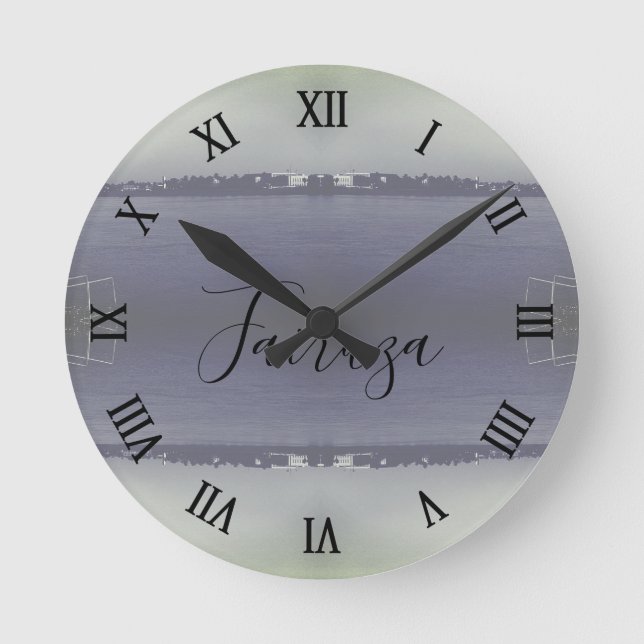 Relógio Redondo Iraque Antigo Bagdá rio forat  (Frente)