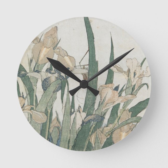 Relógio Redondo Iris Flowers and Grafopper, c.1830-31 (Frente)