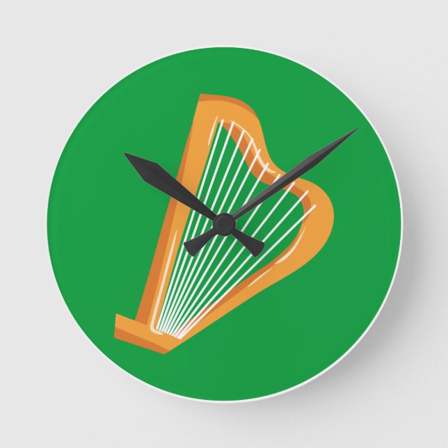 Relógio Redondo Irische Harfe Irish harp (Frente)
