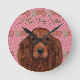 Relógio Redondo Irish Red Setter